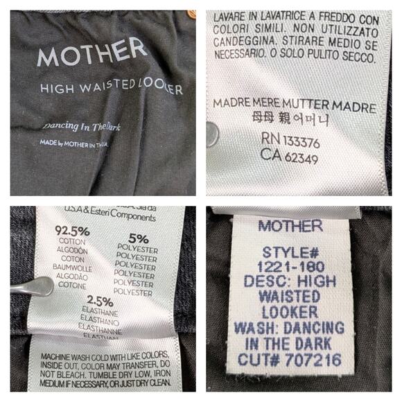 Mother High Waisted Looker Dancing In the Dark EUC $208 Size 27 J1586 - Picture 7 of 8